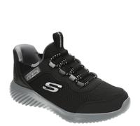 Skechers Bounder Brisk-Burst, Scarpe da Ginnastica, Black Synthetic/Textile/Charcoal Trim, 30 EU