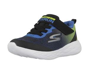 Skechers Boys' Go Run 600-Farrox Trainers, Blue (Blue Black Lime Bblm), 4 UK (21 EU)