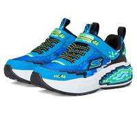 Skechers Bambino Mega-Craft 4K Sneaker in Blu/Lime, Taglia 33, Lavabile in lavatrice