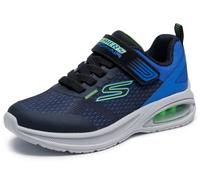 Skechers Microspec Max Advance Squad-Pacer, Scarpe da Ginnastica, Black Textile/Synthetic/Blue & Lime Trim, 27 EU