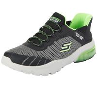 Skechers Boys, Scivolare su, Charcoal Textile/Black Synthetic/Trim, 35 EU