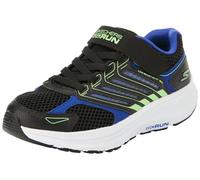 Skechers Boys, Sneaker, Black Synthetic/Textile/Blue & Lime Trim, 27 EU