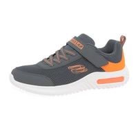 Skechers Boys, Sneaker, Charcoal & Orange Synthetic/Textile/Trim, 36 EU