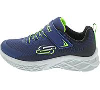 Skechers Boys, Sneaker, Navy Textile/Synthetic/Black & Lime Trim, 43 EU