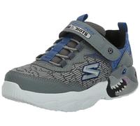 Skechers Ragazzi, Sneaker, Tessuto Sintetico Antracite con Finiture Blu, 31 EU
