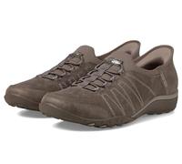 Skechers Donna Breathe-Easy Home-Body Slip-In ALLENATRICE, Dark Taupe Microleather/ Knit, 39 EU