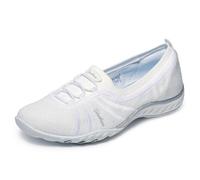Skechers - Breathe Easy - Simple Pleasure - Sneaker da Donna, Bianco, 39.5 EU