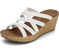 Skechers Bus Van Beverlee naar Tijger Posse, Sandali con Zeppa Donna, Bianco, 37 EU