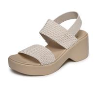 Skechers CALI DAY - Sandali con tacco Da donna, White,