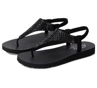 Skechers Cali, Rockstar della Meditazione Donna, Nero Mitobuck Strass Trim, 40 EU