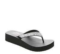 Skechers Cali, Vinyasa Wild Daisies Donna, Black Mitobuck Gem Stone Trim, 38 EU