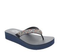 Skechers Cali, Vinyasa Wild Daisies Donna, Navy Mitobuck Multi Gem Stone Trim, 36 EU