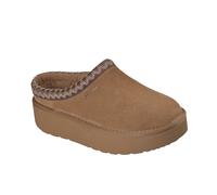 SKECHERS Ciabatte in pelle Keep Cozy con tomaia 3M Scotchgard