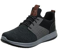 Skechers vestibilità Classica-delson-Camden, Scarpe da Ginnastica Uomo, Nero Grigio, 48.5 EU Larga