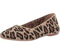 Skechers Cleo - Claw-some, Ballerine punta chiusa Donna, Marrone Natural Flat Knit Nat, 39 EU