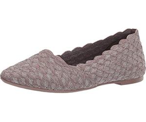 Skechers Cleo - Honeycomb, Ballerine punta chiusa Donna, Marrone Dark Taupe Flat Knit Dktp, 40 EU