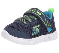 Skechers Comodo Mini Trainer Flex, Scarpe da ginnastica Bambini e ragazzi, Blu Navy Tessuto Sintetico Blu Lime Trim, 22 EU