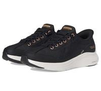 Skechers Donna Slip-ins: Contour Foam - Cozy Fit Golden Hour Sneaker in Nero/Rosa Oro, Taglia 39.5, Vegan, Lavabile in lavatrice