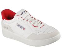 Skechers Court Classics Sport Court 2.0-Konor - Sneaker da uomo, Bianco e rosso., 43 EU