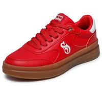 Skechers Courtside Cali DUDEZ Sneaker, Red Duraleather/White Trim, 45 EU
