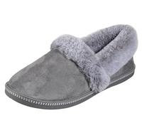 Skechers Cozy Campfire Team Toasty, Pantofole Donna, Charcoal Microfiber Suede Faux Fur Line, 39.5 EU