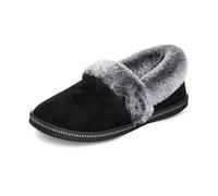 Skechers Cozy Campfire - Team Toasty, Pantofole Donna, Nero Black Microfiber Suede Faux Fur Line Blk, 38 EU