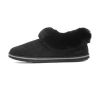 Skechers Cozy Campfire Winter Nights, Pantofole Donna, Black Microfiber/Faux Fur, 36.5 EU