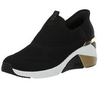 Skechers Women's A-Wedge-CRECENT Sneaker, Black, 8