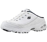 Skechers D Lites Bright Sky, Sabot stile sneaker da donna, Bianco/blu navy, 39 EU