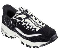 Skechers, D lites New Scene Hands, Scarpe slip in da donna, Nero/Bianco, 9 Wide