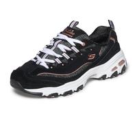 Skechers D'Lites-Me Time Lace Up Fashion Sneakers, Scarpe da Ginnastica Donna, Nero Oro Rosa, 41 EU
