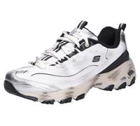 Skechers Damen D'Lites Sneaker, Multi Trim in Pelle Nera, 37.5 EU