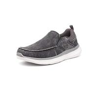 Skechers Delson 2.0 - Larwin, Scarpe da Infilare Uomo, Blu Blue Canvas Blu, 46 EU