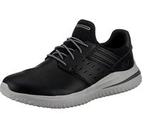 Skechers Delson 3.0 Ezra, Scarpe da ginnastica Uomo, Black Leather, 43 EU