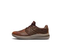 Skechers Delson 3.0 Ezra, Scarpe da ginnastica Uomo, Dark Brown Leather W/ Mesh, 47.5 EU