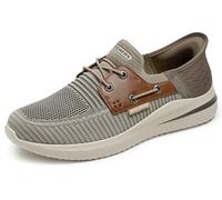 Skechers Uomo DELSON 3.0 ROTH Scarpe da Allenamento, Taupe Brown Mesh/Synthetic, 42.5 EU
