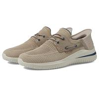 Skechers, Delson 3.0-Roth 210606, Scarpe da Uomo con Lacci Elastici, Profilo Basso, Talpa, 8 Wide