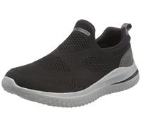 Skechers Delson 3.0, Scarpe da ginnastica Uomo, Maglia Sintetica Nera, 39.5 EU