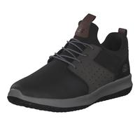 Skechers Delson Axton, Sneaker Uomo, Black Gray Leather Bkgy, 39.5 EU