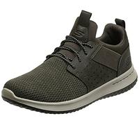 Skechers Delson Camben, Scarpe da Ginnastica Basse Uomo, Green Olive, 49.5 EU