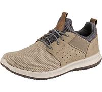 Skechers Delson - Camben, Scarpe Uomo, Beige Mesh Synthetic Tpe, 48.5 EU