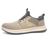 Skechers Delson- Camben, Sneaker Uomo, Beige Mesh Synthetic Tpe, 39 EU