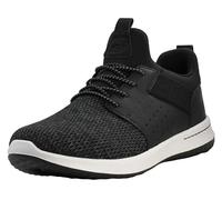 Skechers Delson-Camden - Sneaker da uomo con vestibilità classica, Nero/Bianco, 9 X-Wide