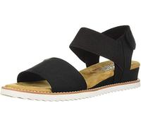 Skechers Desert Kiss-31440, Sandali con cinturino alla caviglia Donna, Nero, 35 EU