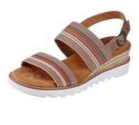 Skechers Desert Kiss Ciao, Sandali Donna, Taupe E Multi Gore, 39 EU