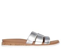 Skechers Desert Kiss Low-Peak Look Sandalo da Donna, Argento, 41 EU