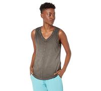 Skechers Diamond Wash Hatha V-Neck Tank, Vestaglia Donna, Black,