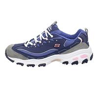 Skechers D'lites Biggest Fan, Sneaker Donna, Blu Navy Grey White, 39 EU