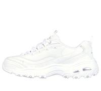 Skechers, D'Lites Biggest Fan Wide, Sneaker, Donna, Bianco (White/Silver), 38.5 EU