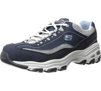 Skechers, D'Lites Biggest Fan Wide, Sneaker, Donna, Multicolore (Navy/White), 40 EU
